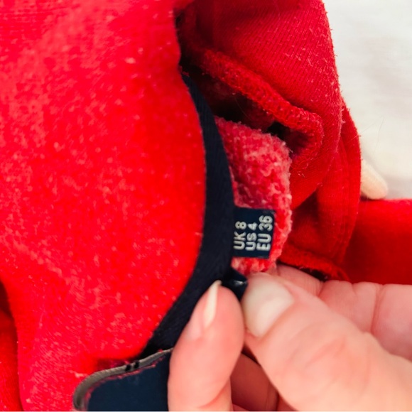 SuperDry XS Red Hoodie (never put in the dryer) - Picture 3 of 7